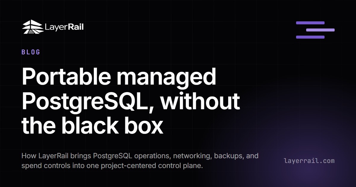 Portable managed PostgreSQL, without the black box